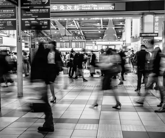 Busy/Blurry street screen somewhere in japan.